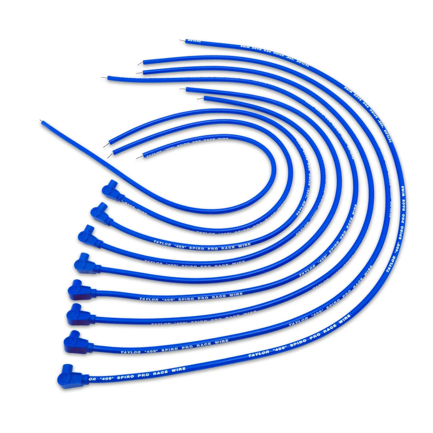 Spark Plug Wire Set Universal 10.4mm Silicone Spiro Pro 409 409 90_ Blue 79651
